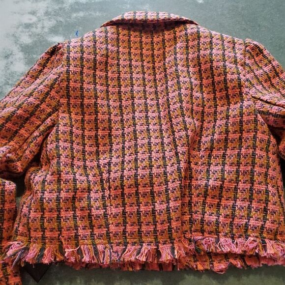 NWT Anthrpologie Maeve tweed pink combo jacket sz 00 - Picture 2 of 8